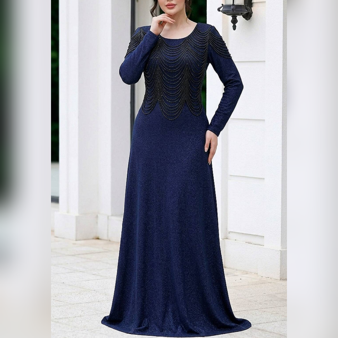 پیراان ماکسی مجلسی بیگ سایز زنانه.  سایز 44 تا 54. جنس لمه مجلسی