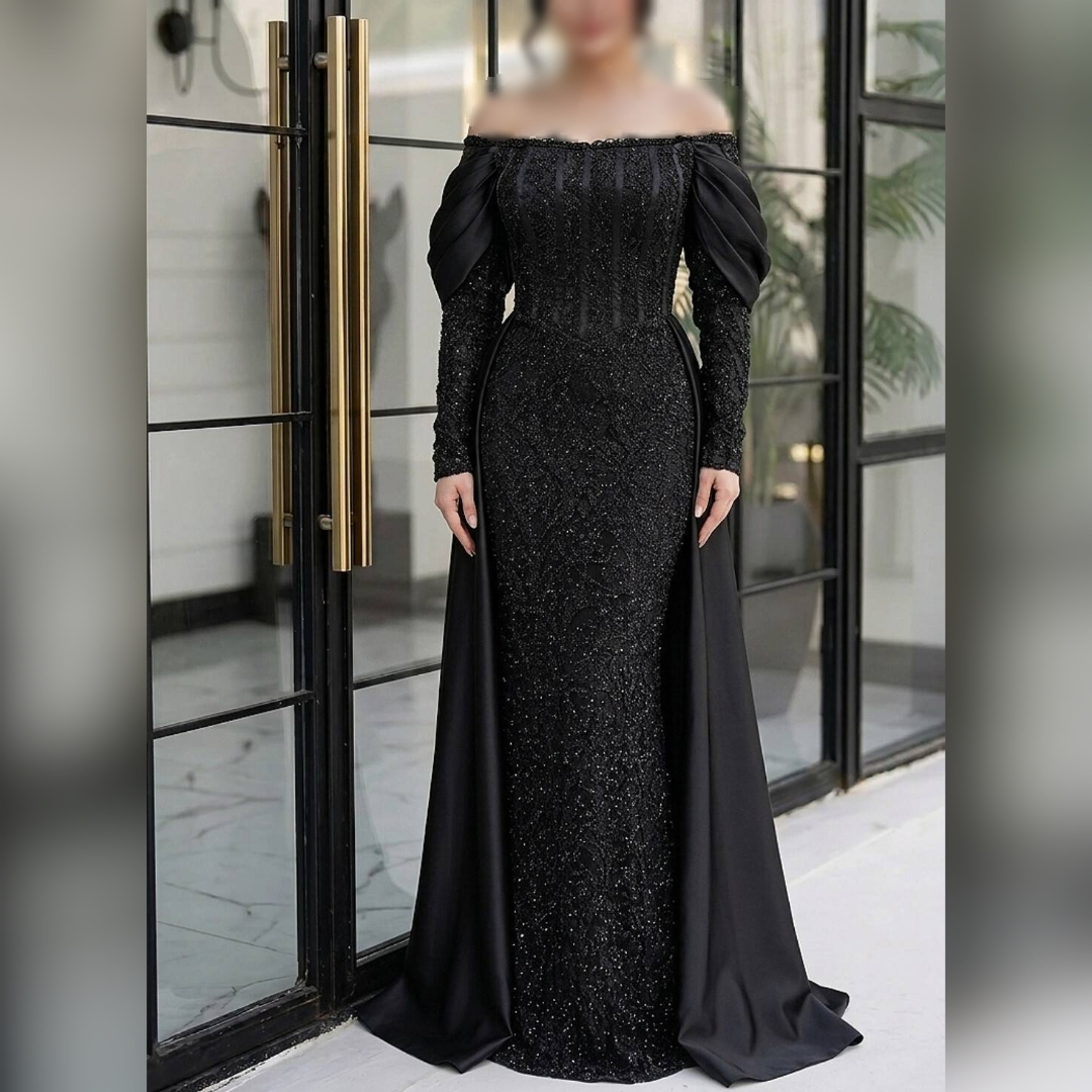 پیراهن ماکسی مجلسی دکلته گیپور چمنی و ساتن سایز 36 تا 50 مزونی کاپدار و فنردوزی