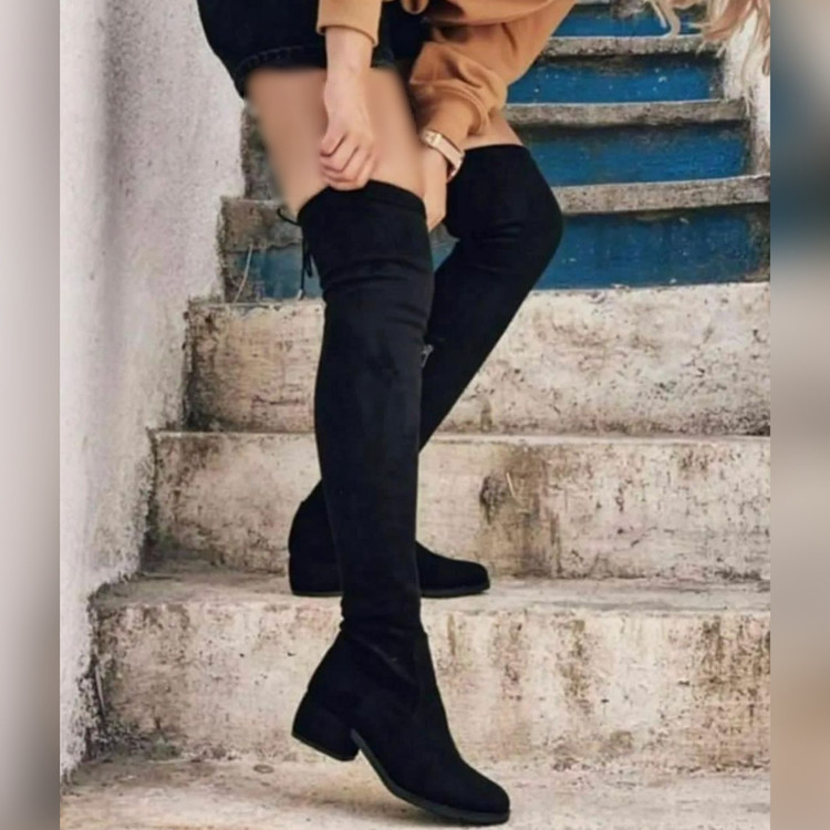 بوت جورابی ساق بلند جنس سوییت و چرم سایز 37 تا 40 زیره پیو شیک و مجلسی پرفروش