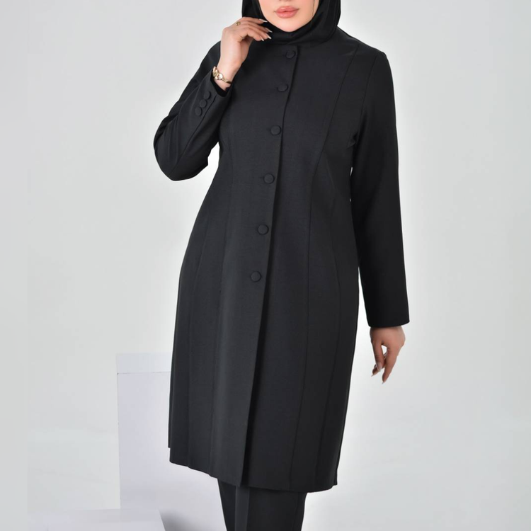 ست مانتو شلوار اداری فاستونی سایز 38 تا 52 مناسب استایل کارمندی دانشجویی